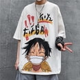 thumbnail image 2 of M-5XL 6XL 7XL 8XL Moda Playeras De gran tamaño Playera Hombres Playeras Camisa Versión coreana de One Piece Luffy print ins gráficos para hombres retro anime casual camisa de talla grande camiseta de, 2 of 4