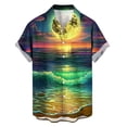 thumbnail image 4 of Gamivast Mens Beach Shirts Sailboat Print Short Sleeve Button Down Tropical Shirts Casual Summer Tees Soft Breathable Holiday Aloha Party Fashion Tops, 4 of 6