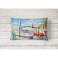 thumbnail image 2 of Carolines Treasures JMK1088PW1216 Towering Q Sailboat Canvas Fabric Decorative Pillow  12H x16W multicolor, 2 of 3