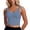 Light Blue, variant on Womens Sports Bras Longline Wirefree Padded Workout Tank Tops for Women Gym Running Yoga