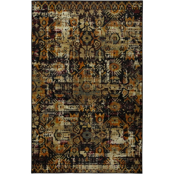 Mohawk Home Prismatic Fion Gold Contemporary Ornamental Moroccan Precision Printed Area Rug, 5