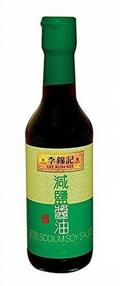 NineChef Bundle - Lee Kum Kee Less Sodium Soy Sauce - 500ml 16.9 Fl. Oz (Pack 2) + 1 NineChef Brand Spoon