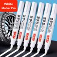 thumbnail image 3 of 3/5/7Pcs/Set For Metal White Marker Pen Oily Waterproof Plastic Gel Pen Writing Drawing Graffiti Pen Stationery Notebook 5pcs White, 3 of 6