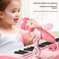 thumbnail image 2 of 24-Key Brown Deluxe Electronic Keyboard with Table Legs, Educational Musical Instrument for 4-6 Year Old Kids, Enhances Intelligence & Hand-Eye Coordination, Interactive Piano Toy for Boys and Girls,, 2 of 2