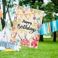 thumbnail image 4 of Happy Birthday House Flag 28 x 40 Inch Double Sided Burlap Spring Summer Colorful Party Decor Balloons Candles Cupcakes Festive Large Yard Flag Holiday Seasonal Outdoor Outside Decoration, 4 of 6