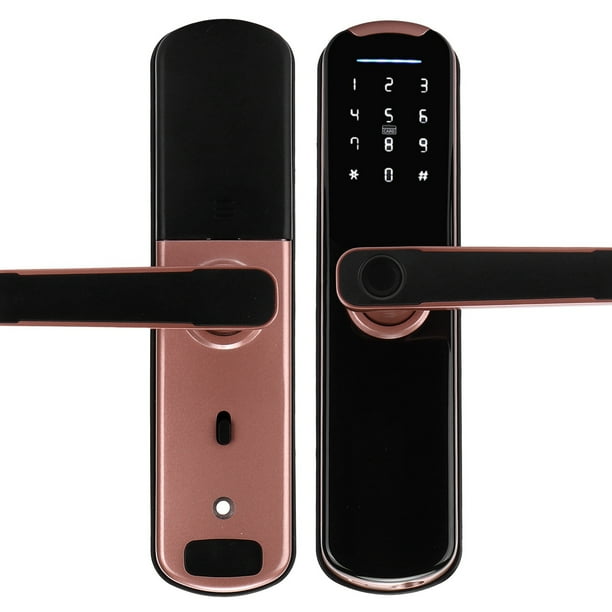 Cerradura de puerta digital, Cerradura de puerta digital Tarjeta Tarjeta Cerradura de puerta Manija de puerta con huella digital Rendimiento lleno de energía