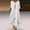 White, variant on asdoklhq Wedding Guest Dress Women's Fashion Plus Size Round-Neck Solid Long Dress Helf Sleeve Buttons Dress Black 5X