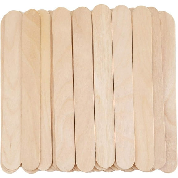 600 Pack Large Wide Wax Sticks, Wood Wax Spatula Applicator, Body Hair Removal Craft Sticks Applicator Spatula
