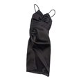 thumbnail image 4 of Ropa femenina de 12 pulgadas (escala 1:6), vestido con abertura alta y escote en V profundo. Negro, 4 of 9