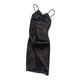 thumbnail image 4 of Minivestido de club para mujer, escala 1/6, traje de cosplay de color sólido con abertura alta Negro, 4 of 9
