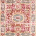 thumbnail image 1 of Ahgly Company Machine Washable Indoor Square Traditional Deep Peach Orange Area Rugs, 4' Square, 1 of 7