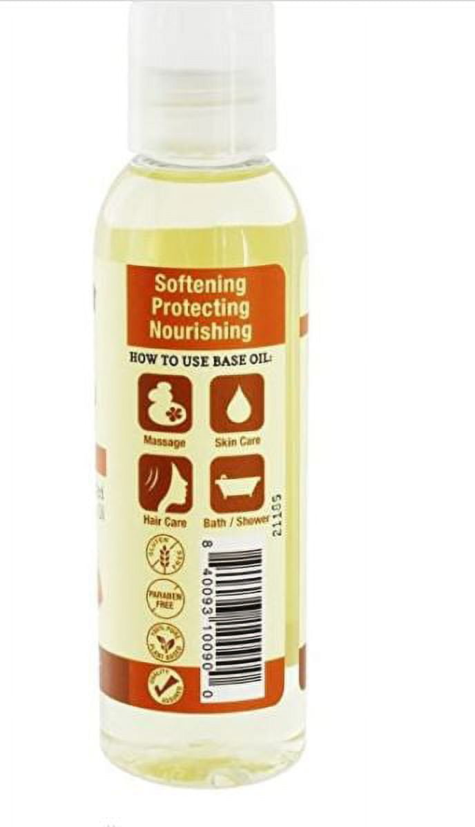 Nature's Truth 100% Pure Unscented Skin Care Base Oil, Sweet Almond 4 oz (Pack of 4)