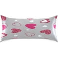 thumbnail image 3 of GZHJMY Valentine's Day Heart Satin Pillowcase, Soft Breathable Silk Pillow Case with Envelope Closure for Hair and Skin, Standard Size 26 x 20 Inch Home Decor, 3 of 7