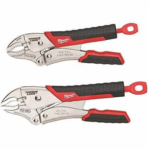 milwaukee 48-22-3402 torque lock curved jaw locking pliers set (2 pieces)