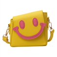 thumbnail image 1 of Monedero Con Cara para Mujer Bolso Diario Verano Color Contrastante Cuero PU, 1 of 7