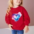 thumbnail image 4 of Girl Sweatshirt Toddler 4T Butterfly Print Long Sleeve Cute Sweatshirts Crew Neck 2-9y Little Girl Tops, Red, 9 Years, 4 of 4