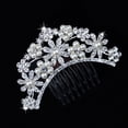 thumbnail image 7 of Jiaroswwei Women's Wedding Flower Rhinestone Faux Pearl Hair Clip Bridal Hair Comb Jewelry, 7 of 7