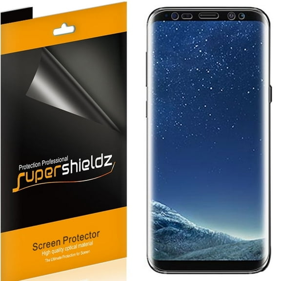 [2-Pack] Supershieldz for Samsung Galaxy S8 Plus / S8  Screen Protector, [Full Screen Coverage] Anti-Bubble High Definition (HD) Clear Shield