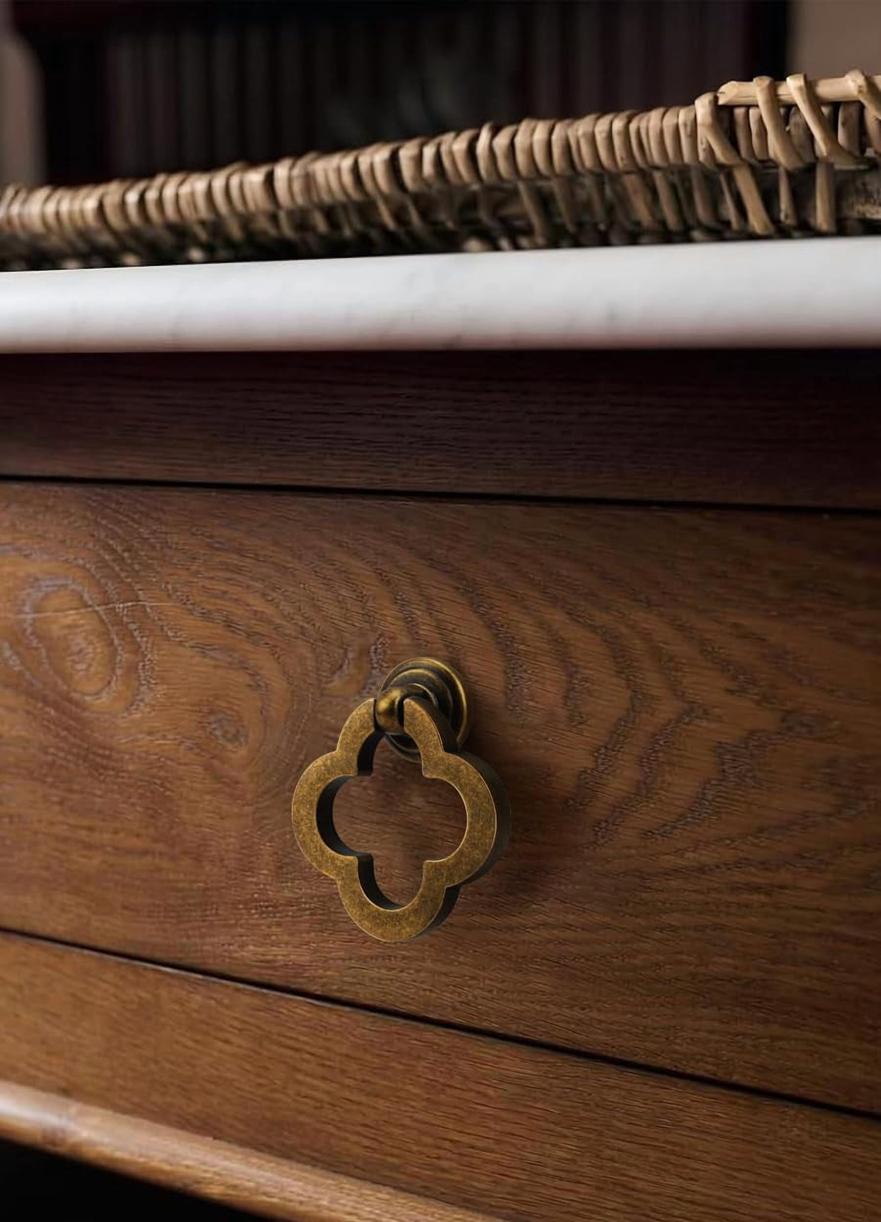 55mm 10 Pack Cupboard Cabinet Knobs, Antique Brass Solid Dresser Drawer knobs with Screws, Knobs for Kitchen Bedroom Bathroom