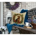 thumbnail image 4 of Welsh Terrier Christmas Flowers Throw Pillow 18 in x 18 in, 4 of 5