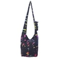 thumbnail image 3 of The Collection Royal Black Rainbow Tie Dye Cotton Hobo Bag, 3 of 4