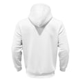 thumbnail image 6 of Wuxian Men Winter Sweatshirt Heavyweight Lined Quarter Zipper Hooded Pullovers Solid Color Long Sleeve Oversized Coats Daily Wear,White,L, 6 of 9