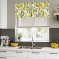 thumbnail image 4 of 2 Pack Valances for Window, Lemon Short Curtains for Kitchen Bedroom Living Room, Yellow Fruits Summer Watercolor Botanical Leaf Plant Rod Pocket Small Window Treatment Valance Drapes 42 x 18 Inch, 4 of 8