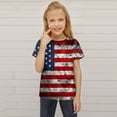 thumbnail image 3 of Ketyyh-chn99 4th Of July Clothes for Kids Boys Shirts Toddler Kids Girls Independence Day Short Sleeve American Flag Prints Patriotic Tees Tops Tshirts Hot Pink,10-12 Years, 3 of 4
