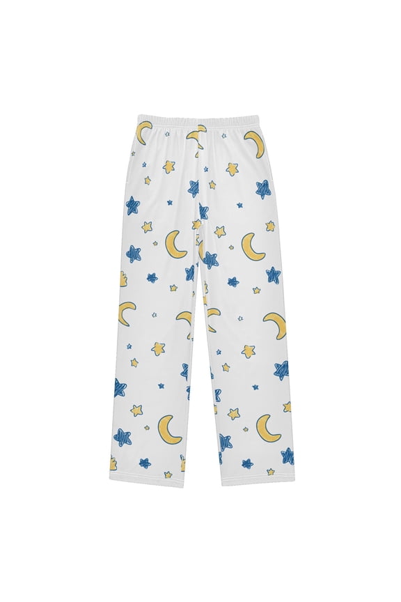 Moon Star Design Pajama Pants Soft Lightweight Lounge Pants Bottoms Sleep Pants Warm Comfy