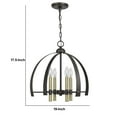thumbnail image 5 of Metal Chandelier with 4 Candelabra Holders, Black and Gold- Saltoro Sherpi, 5 of 5