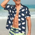 thumbnail image 7 of Sikiie Cute Sheep 1 Print Men's Hawaiian Shirt, Summer Beach Button Pocket Short Sleeve T-Shirt,, 7 of 7