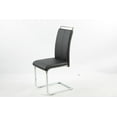 thumbnail image 1 of Chaises de salle à manger Aerys Max en PU noir (ensemble de 4), 1 of 5