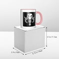 thumbnail image 5 of Taza de café clásica con logotipo mandaloriano y calavera de mitosaurio transparente, elegante taza de cerámica con asas para restaurante, cafetería, hogar, 11 oz, 5 of 5