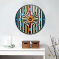 thumbnail image 2 of Yayeee Wall Clock Battery Operated 11.9" Silent Quartz Non-Ticking for Living Room Decor, Geometric Stripes, 2 of 8