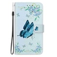 thumbnail image 2 of Pour Huawei P Smart 2019 Étui en Cuir à Texture Cristalline Dessin Coloré (Bleu, iPhone 13 Pro Max), 2 of 7