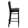 thumbnail image 6 of Flash Furniture 2 Pack HERCULES Series Black Vertical Back Metal Restaurant Barstool - Black Vinyl Seat, 6 of 8