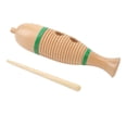 thumbnail image 1 of Latin Fish Shaped Guiro Wooden Latin Percussion Musical Instruments With Rhythm Stick L For Kindergarten, 1 of 8