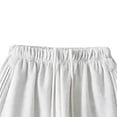 thumbnail image 3 of LOVZFMLL Women's Pants, Fall/Winter Drawstring Elastic Waist Loose Cuffed Thick Pants White, M, 3 of 4