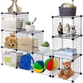 thumbnail image 5 of GVN 42" x 14" x 56" DIY 12-Cube Metal Grid Wire Storage Cubes, Storage Organizer Metal, Closet Cabinet Ideal for Bedroom, Office, 5 of 14