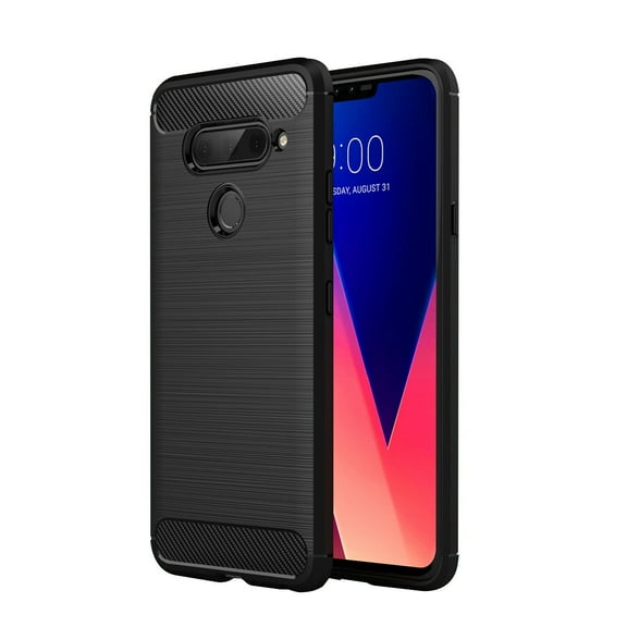 For LG V40 ThinQ Case, Heavy-Duty Shockproof Protective Case Armor Guard Shield, Shock Adsorption, Drop Protection [Black]