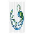 thumbnail image 1 of Peacock Stall Shower Curtain, Peacock Colorful Fashion Curvy Pattern Tropical Summer Blossom Flourish Artful, Fabric Bathroom Set with Hooks, 36W X 72L Inches Long, Blue Green Pink, by Ambesonne, 1 of 1
