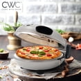 thumbnail image 2 of COOK WITH COLOR Electric Pizza Oven, 1200-Watt Indoor Countertop Oven Pizza Maker, Off White, 2 of 6