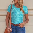 thumbnail image 4 of Rateoe Coral And Seashell On The Beach Printed Women Rash Guard Short Sleeve,Tummy control Swimsuit Surfing Swimsuit Bathing Suit Short-sleeved Onesie UPF 50+, 4 of 6
