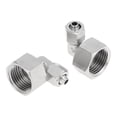thumbnail image 1 of Conectores de aire Push to Connect de Unique Bargains 5/16" 90 Grados Rosca Femenina Conector de Cobre Niquelado 1/2"BSPT 2 Pcs Tono Plateado, 1 of 1