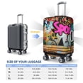 thumbnail image 5 of Haiem Graffiti Lamp Urban Scene Luggage Cover Printed Suitcase Covers for Luggage Elastic Washable Suitcase Protector Fits 18-32 Inch Luggage-Small, 5 of 8