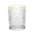thumbnail image 4 of AMLESO Iced Coffee Glass Cup Embossed Retro Tea Cup Friend Birthday Gifts short, 4 of 8