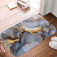 thumbnail image 5 of 1pc Marble with Gold Veins Absorbent Non-Slip Bathroom Thickened Flannel Rug Decor,Soft,Quick Drying,Suitable For Indoor/outdoor Use,Bathrooms,Bedrooms,Kitchens,Terrace,Laundry Rooms,16"x24", 5 of 9