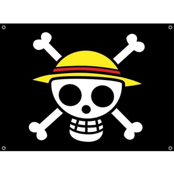 Ge Animation Ge 6468 One Piece Luffy S Straw Hat Pirate Flag Walmart Com Walmart Com