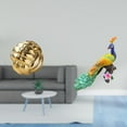 thumbnail image 2 of Figura de cerámica,Figura de cerámica con forma de bola de hilo y nudo,Estatua del pavo real,Estatua de pavo real,adorno de escritorio creativo y divertido,Escultura decorativa de pavo real, 2 of 8