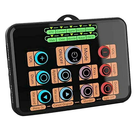 Professional Voice Changing Device Sound Cards For Live Broadcast Streaming Entertainers 5.5X7.2CM 1Pack